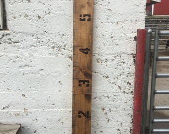 Wooden Ruler Growth Chart-Rustic Wooden Ruler Growth Chart-Giant Ruler-Kids Growth Chart Ruler