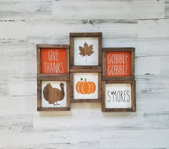 Fall Sign Collection - Fall Wall Decor - Farmhouse Signs - Mini Wood Framed Signs - Farmhouse Decor - Thanksgiving - Thanksgiving decor