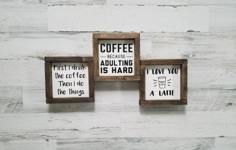 Coffee Sign - I Love You a Latte - Pot Head Coffee Sign - Coffee Decor ...