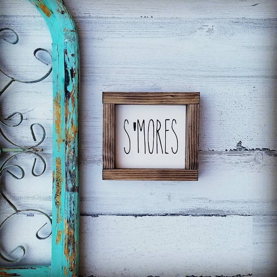 S'mores Sign - Smores Sign - Fall Decor - Smore Bar - Farmhouse Decor - Farmhouse Sign - Wood Sign - Home Decor - Rae Dunn Inspired