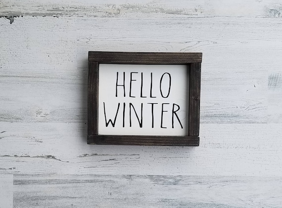 Hello Winter Wood Sign - Rae Dunn inspired Sign - Rae Dunn - Winter Sign - Winter Decor - Farmhouse Decor