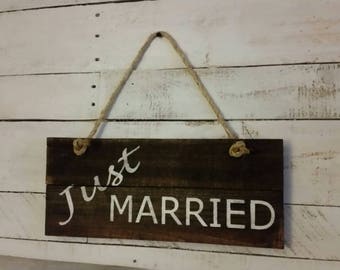 Just Married | Just Married Sign | Wedding Sign | Ring Bearer Sign | Wedding Sign | Farmhouse Wedding | Wedding Decor | Reception Decor