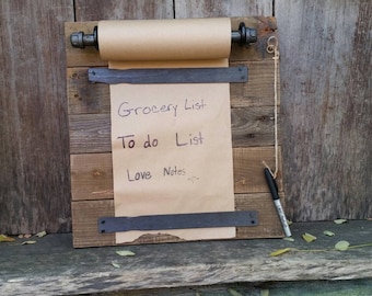 Rustic Memo Board Paper Included-Reclaimed Wood Memo Board-Message Board-Farmhouse Memo Board-To Do List- Kitchen Organizer