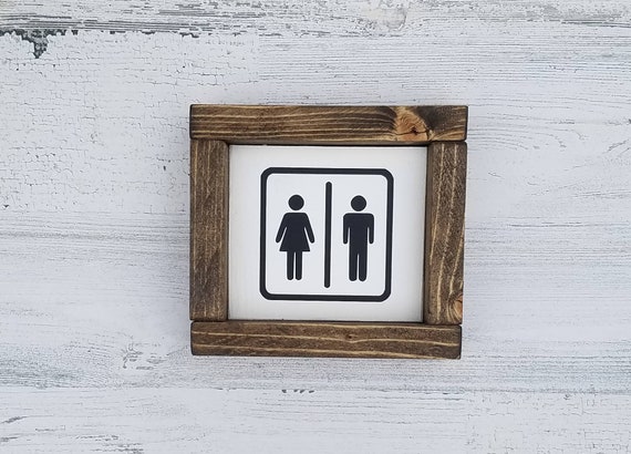 Restroom Sign | Bathroom Wall Decor | Farmhouse Bathroom Sign | Farmhouse Sign | Farmhouse Decor | Fixer Upper Style | Bathroom Decor | Home