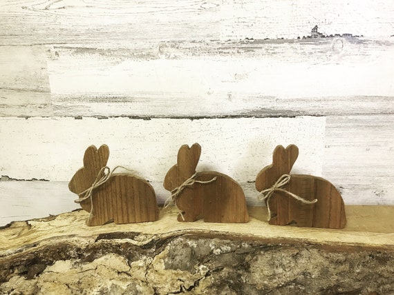 Wood Bunny Cutout/Easter Bunny Decor/Tiered Tray/Rustic/Easter Accents/Baby Shower Decor/Nursery/Baby Room/Spring/Farmhouse Easter/Rabbit