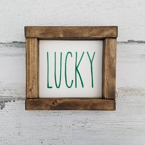 St. Patrick&#39;s Day Decor Collection - St. Patty&#39;s Decor - Mini Tiered Trey Wood Signs - Farmhouse Decor - Shamrock - Kiss Me - Lucky - Pinch