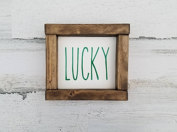 St. Patrick's Day Decor Collection - St. Patty's Decor - Mini Tiered Trey Wood Signs - Farmhouse Decor - Shamrock - Kiss Me - Lucky - Pinch