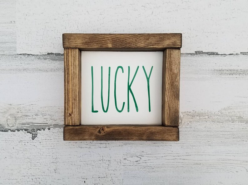 St. Patrick's Day Decor Collection St. Patty's Decor Mini Tiered Tray Wood Signs Farmhouse Decor Shamrock Kiss Me Lucky Pinch image 4