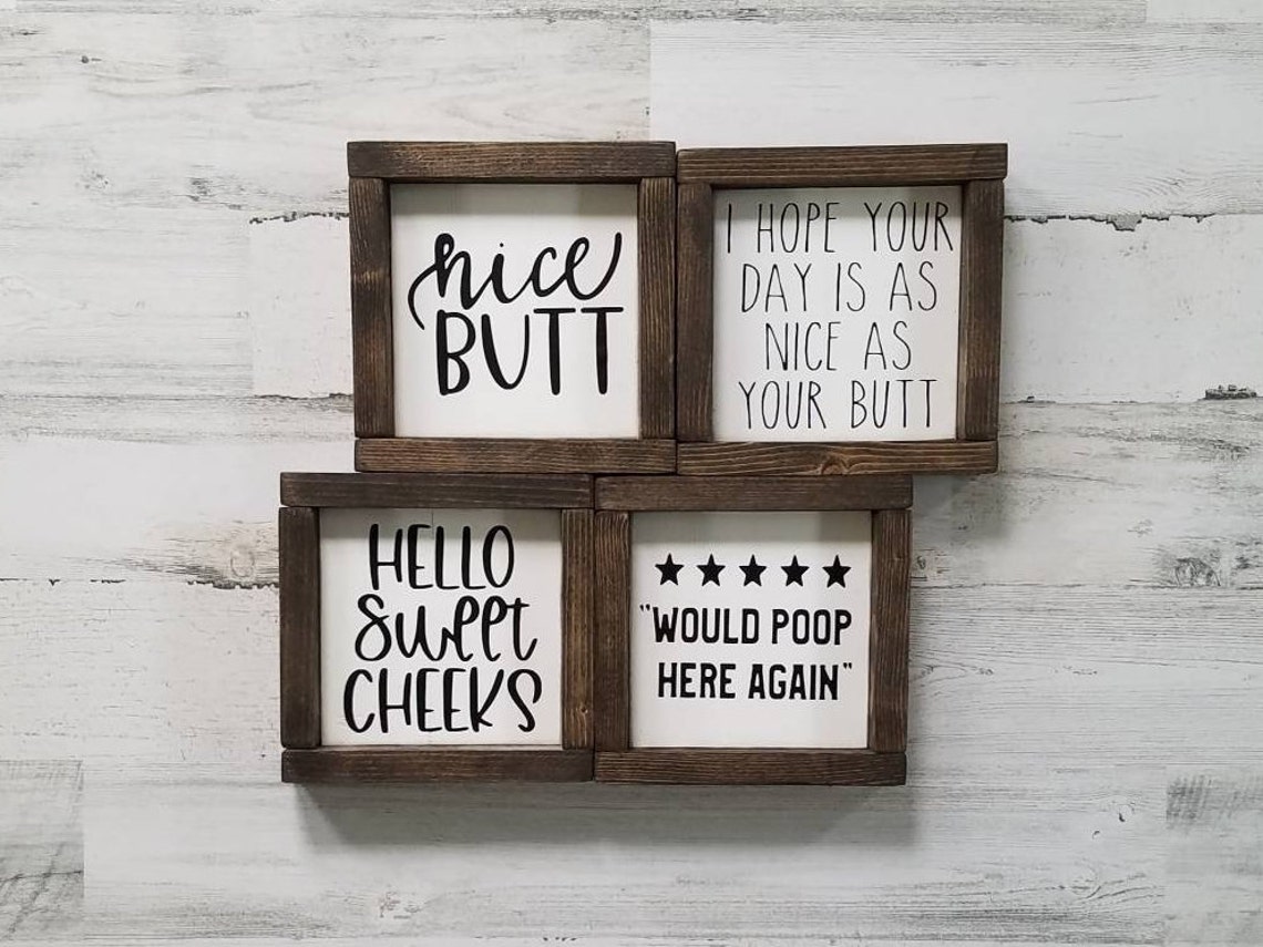 Bathroom Sign Collection Funny Bathroom Sign Guest Bath - Etsy