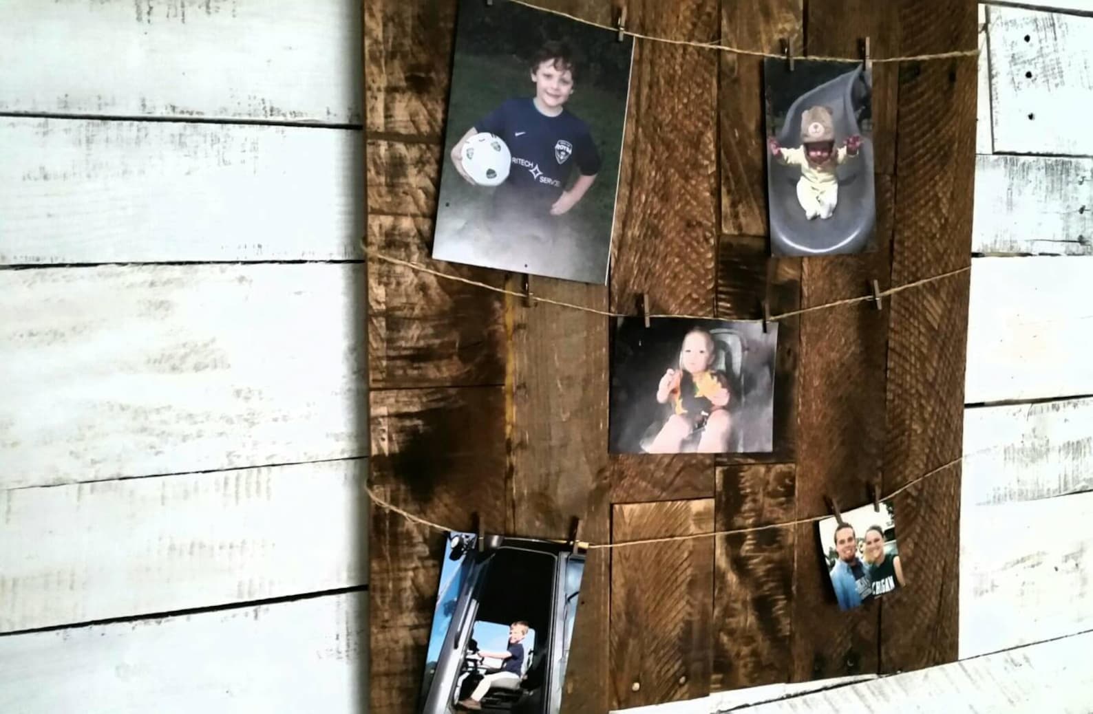Clothespin Picture Frame-rustic Picture Frame-reclaimed Pallet Picture ...