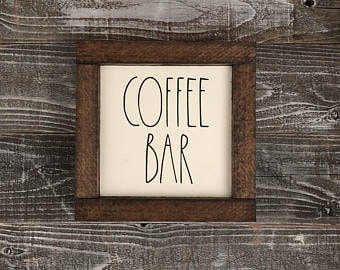 Coffee Bar Sign | Rae Dunn sign | Farmhouse decor | Coffee Bar Decor | Farmhouse Sign | Wood Sign | Kitchen Decor | Home Decor