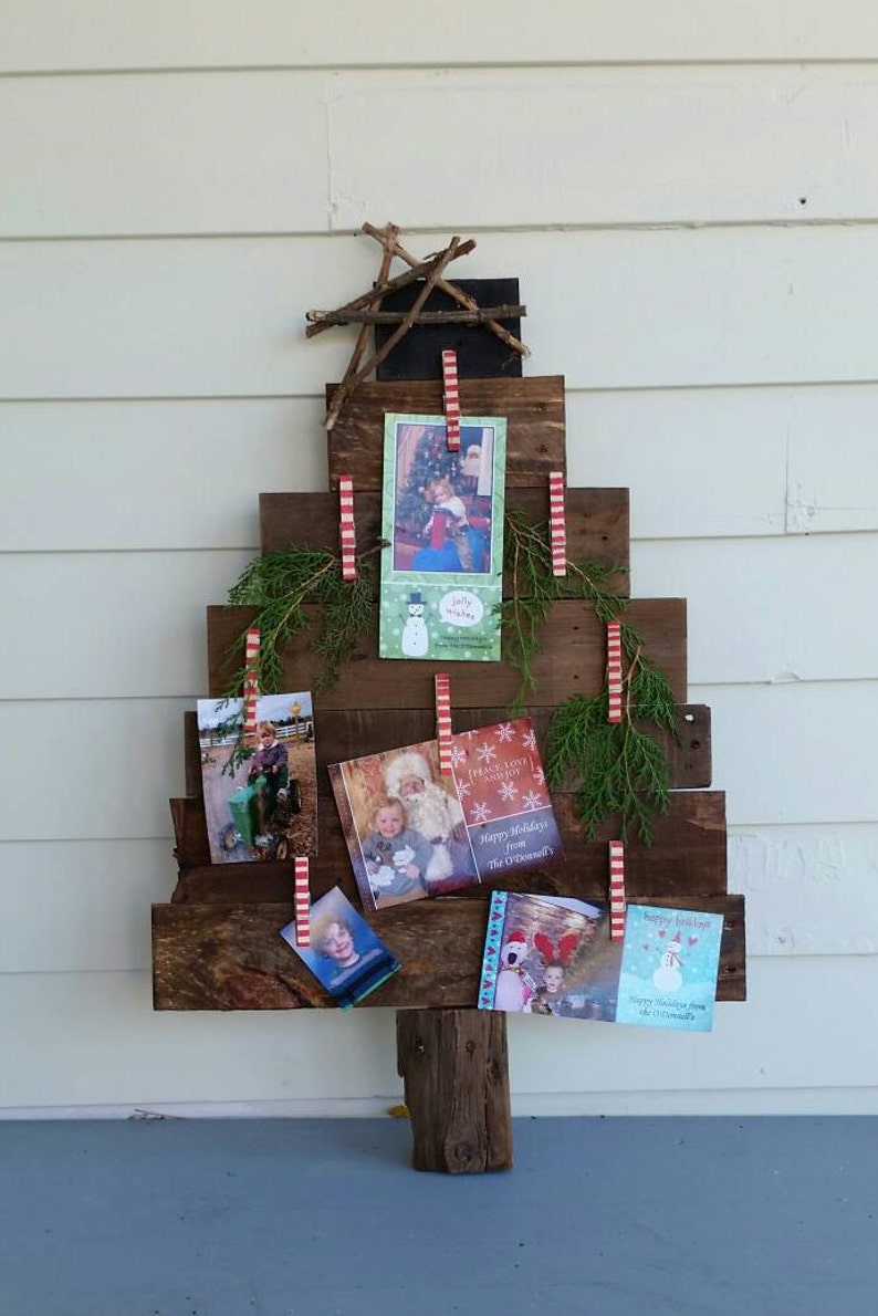 Wooden Christmas Card Holder-Wooden Card Holder-Wooden Tree | Etsy