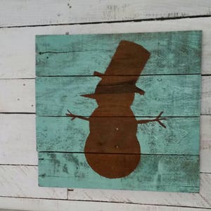 Winter Decor-Reclaimed Wooden Snowman-Wooden Snowman-Christmas Decor-Wall Decor-Christmas Sign-Winter Decorations-Holiday Decor