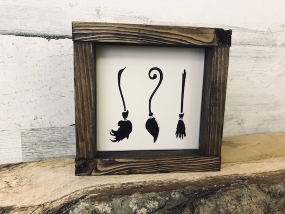 Magic Brooms - Broom Sticks - Witches - Halloween Sign - Farmhouse Decor - Modern Halloween - Tiered Tray - Gifts for Mom
