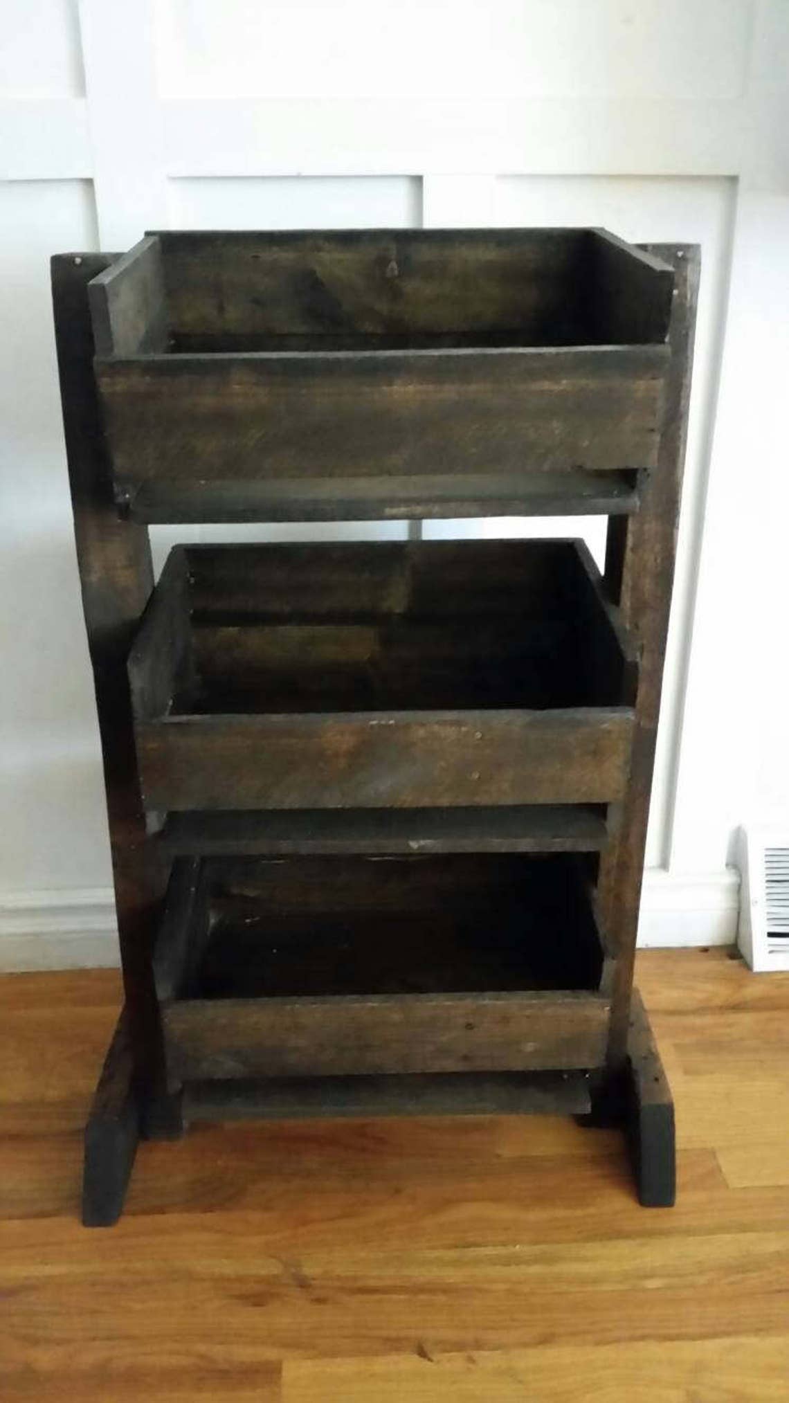 Reclaimed Produce Stand Fruit and Veggie Stand Rustic Wooden Etsy