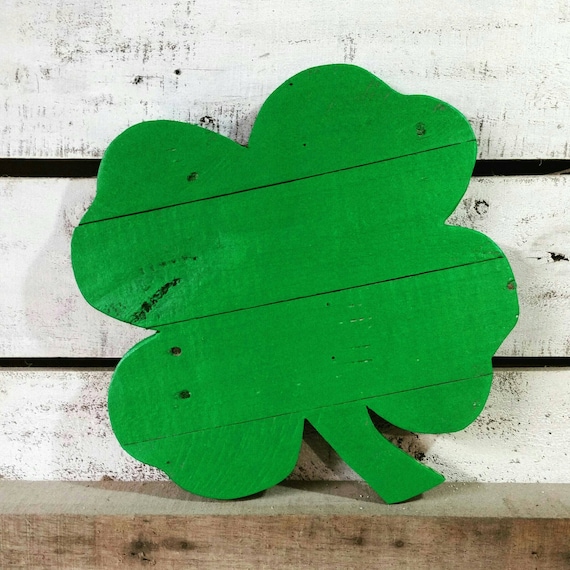 Shamrock Decor-Wooden Shamrock-Rustic Reclaimed Wood Shamrock-St. Pattys Decorations-Shamrock Wall Hanger-Shamrock Door Hanger- Irish Decor