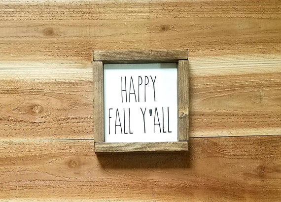 Happy Fall Y'all sign - Fall Sign - Fall Decor - Farmhouse Decor - Farmhouse Sign - Wood Sign - Home Decor - Rae Dunn Inspired Decor - Hello