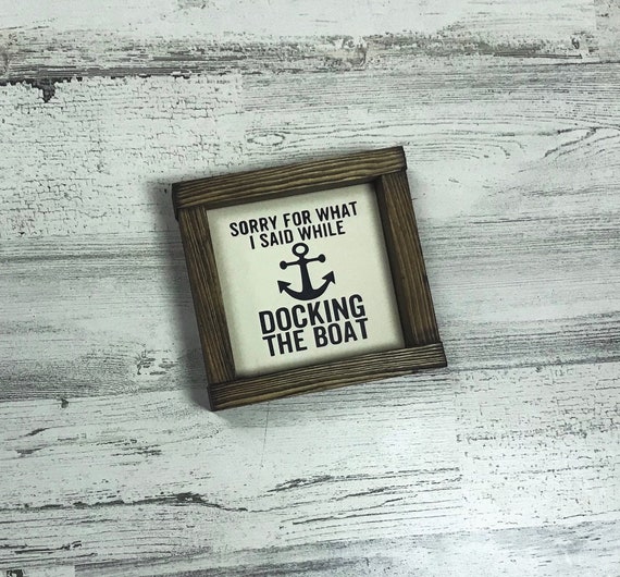 Funny Dock Sign - Boat Dock Sign - Dads Boat Decor - Boating Humor - Boating Sign - Pontoon - Boat House - Lake Life - Novelty Sign