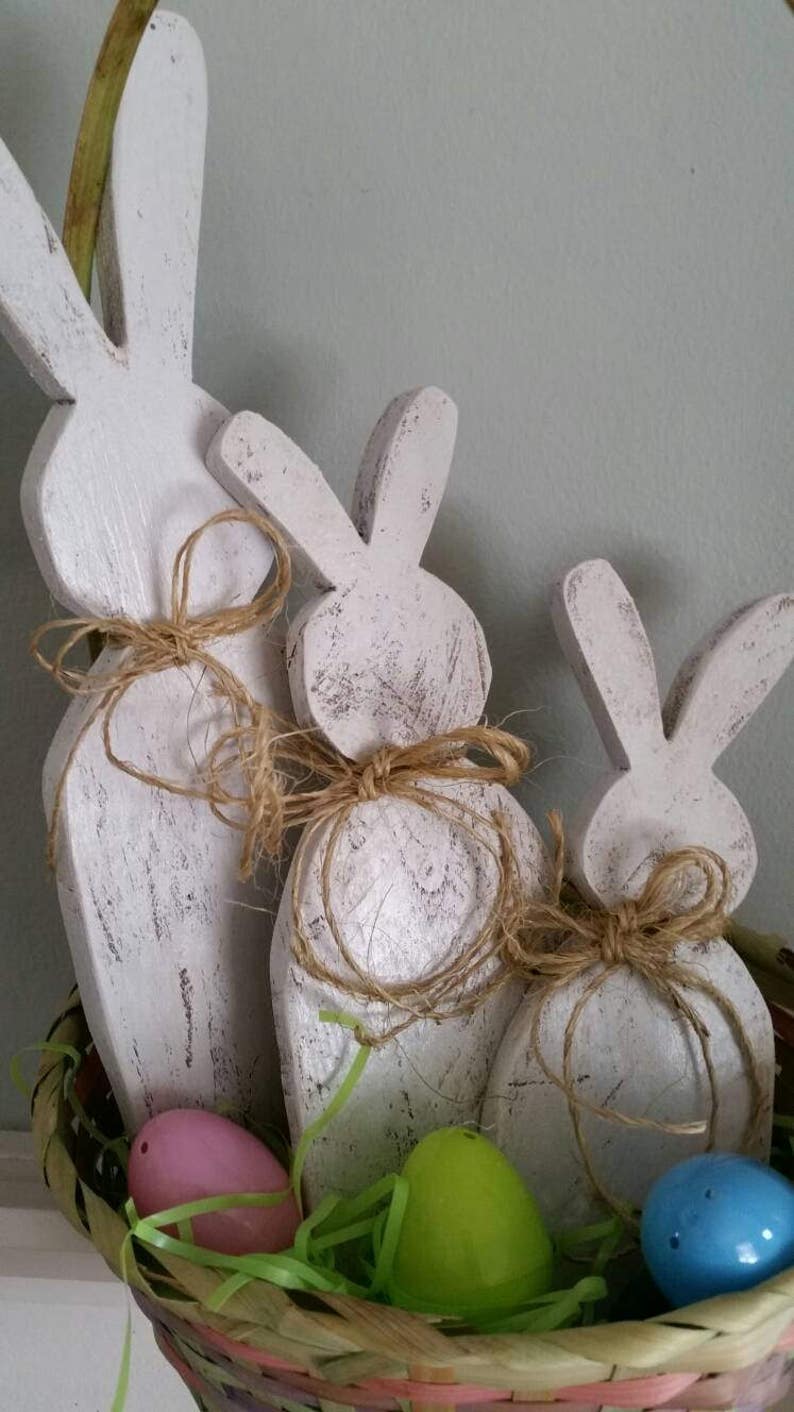 Easter Bunny/easter Decor/rustic Easter/baby Shower Etsy