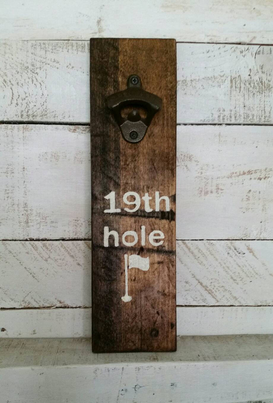 19 Loch Golf Dekor Golf Flaschenoffner Mann Cave Bar Etsy