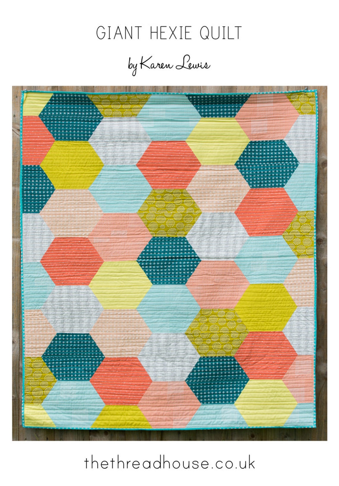 Giant Hexie Quilt PDF Pattern Etsy