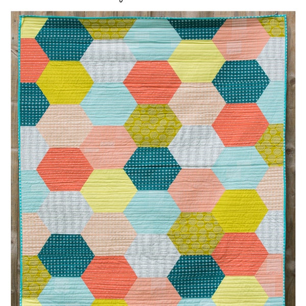 Giant Hexie Quilt PDF Pattern