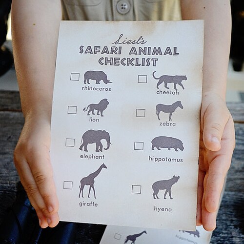 Safari Scavenger Hunt Printable Safari Party Game/activity - Etsy