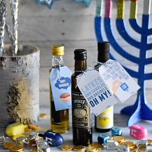Hanukkah Gift Tags - INSTANT DOWNLOAD PDF, Hanukka imprimable, 8 Crazy Nights, Dreidel, Gift Giving, Menorah, Latkes, Donuts, Holidays