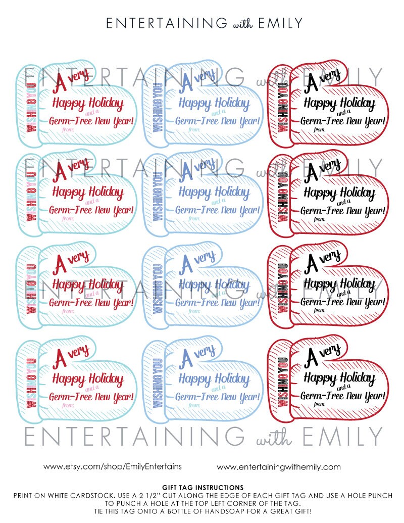 Hand Soap Christmas Gift Tags INSTANT DOWNLOAD PDF Teacher | Etsy