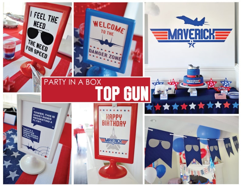 Top Gun Inspired Maverick printable Party in a Etsy