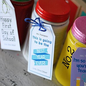 Teacher Back to School Printable Editable PDF Gift Tag Kindergarten ...