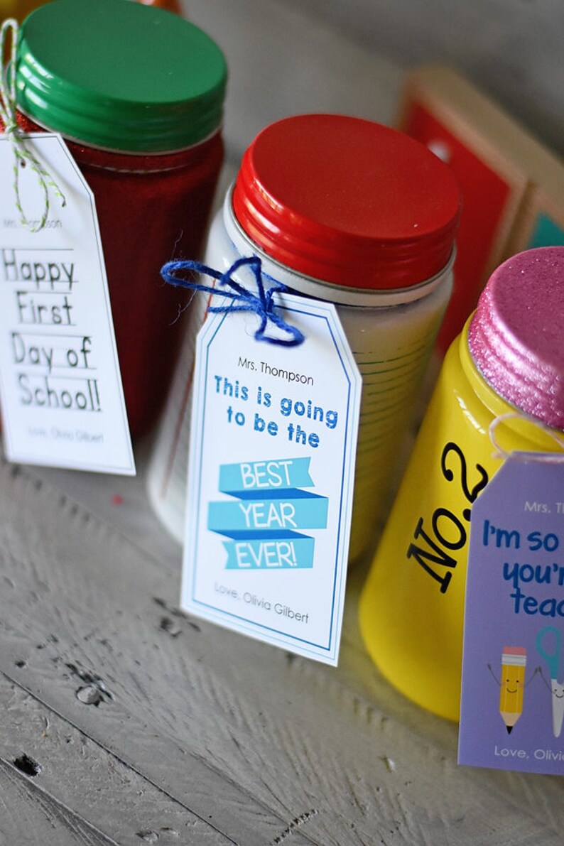 Teacher Back to School Printable Editable PDF Gift Tag Kindergarten ...