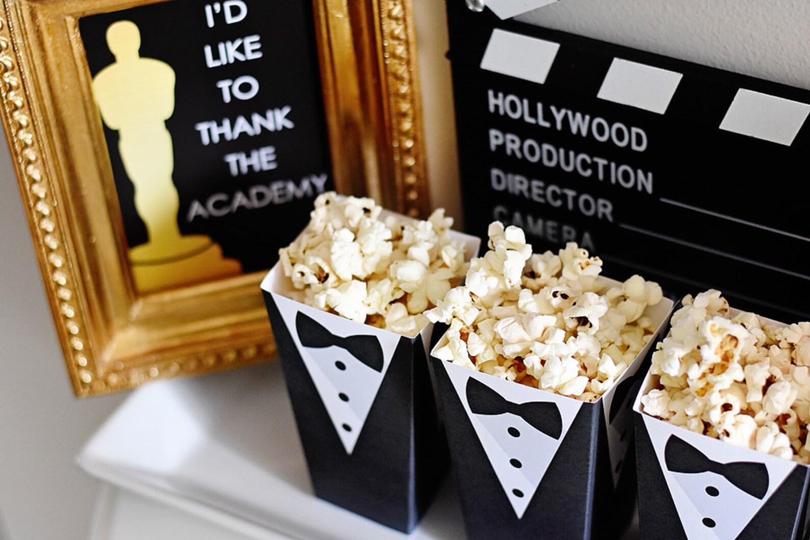 Tuxedo Popcorn Treat Box Instant Download Foldable Printable Etsy