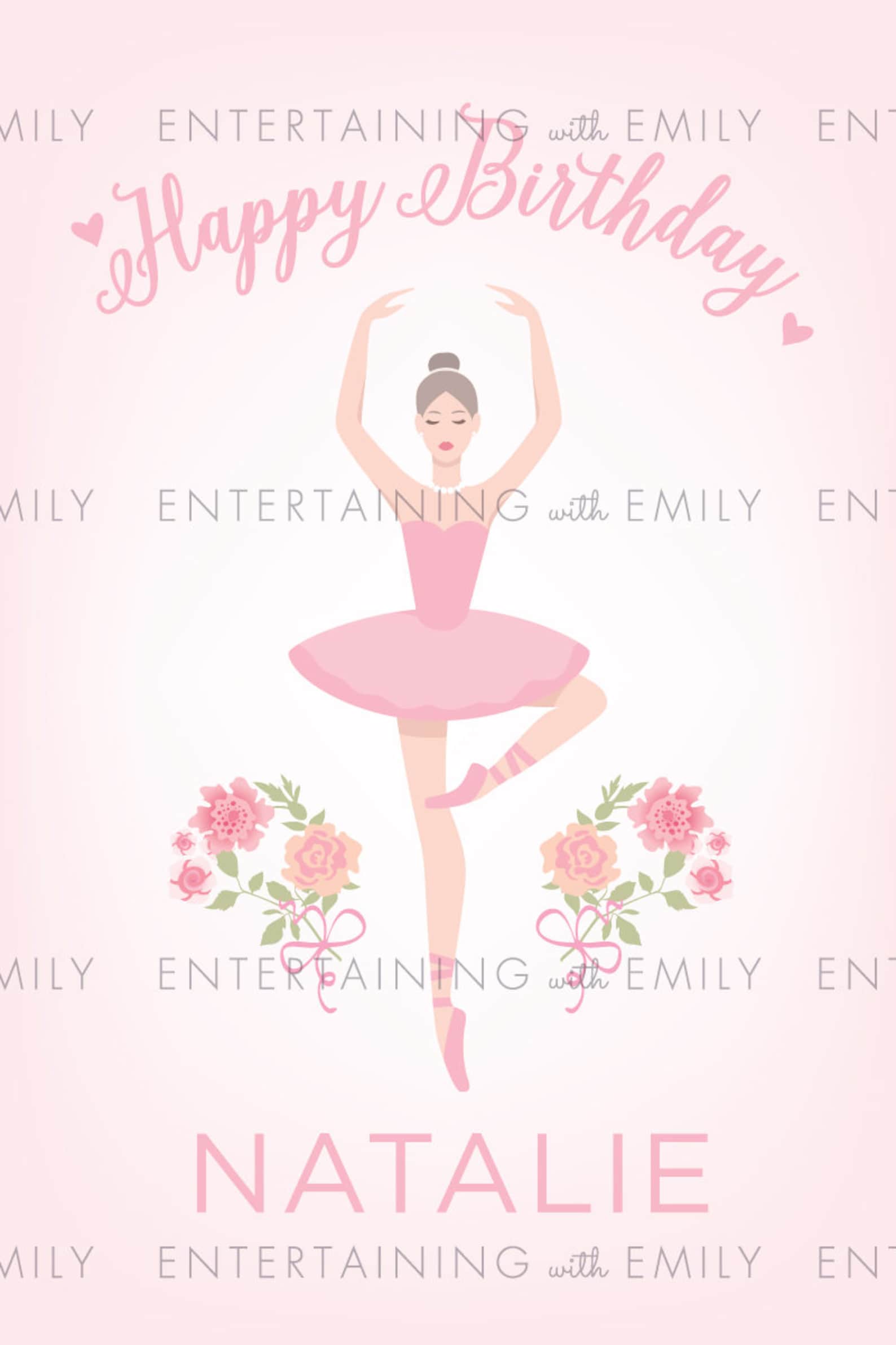 Ballerina Party Happy Birthday Editable Instant Download Etsy
