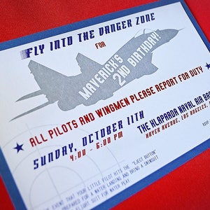 High Flying Ace Aviator CUSTOM Printable PDF Birthday Party Invitation, A9 size Maverick, Aviators, Airplane, Need for Speed, Wingman, Pilot