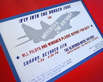 High Flying Ace Aviator CUSTOM Printable PDF Birthday Party Invitation, A9 size Maverick, Aviators, Airplane, Need for Speed, Wingman, Pilot