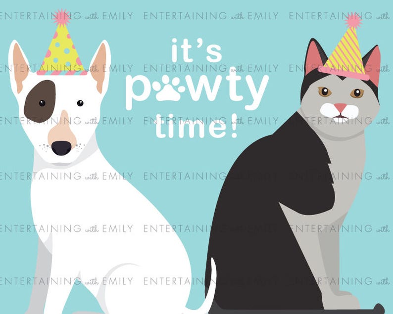 Puppy Kitten Birthday Party 8x10 INSTANT DOWNLOAD image 10