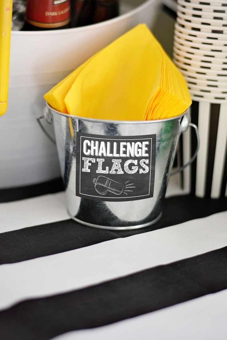 Football Challenge Flags Stickers Instant Download PDF Digital - Etsy