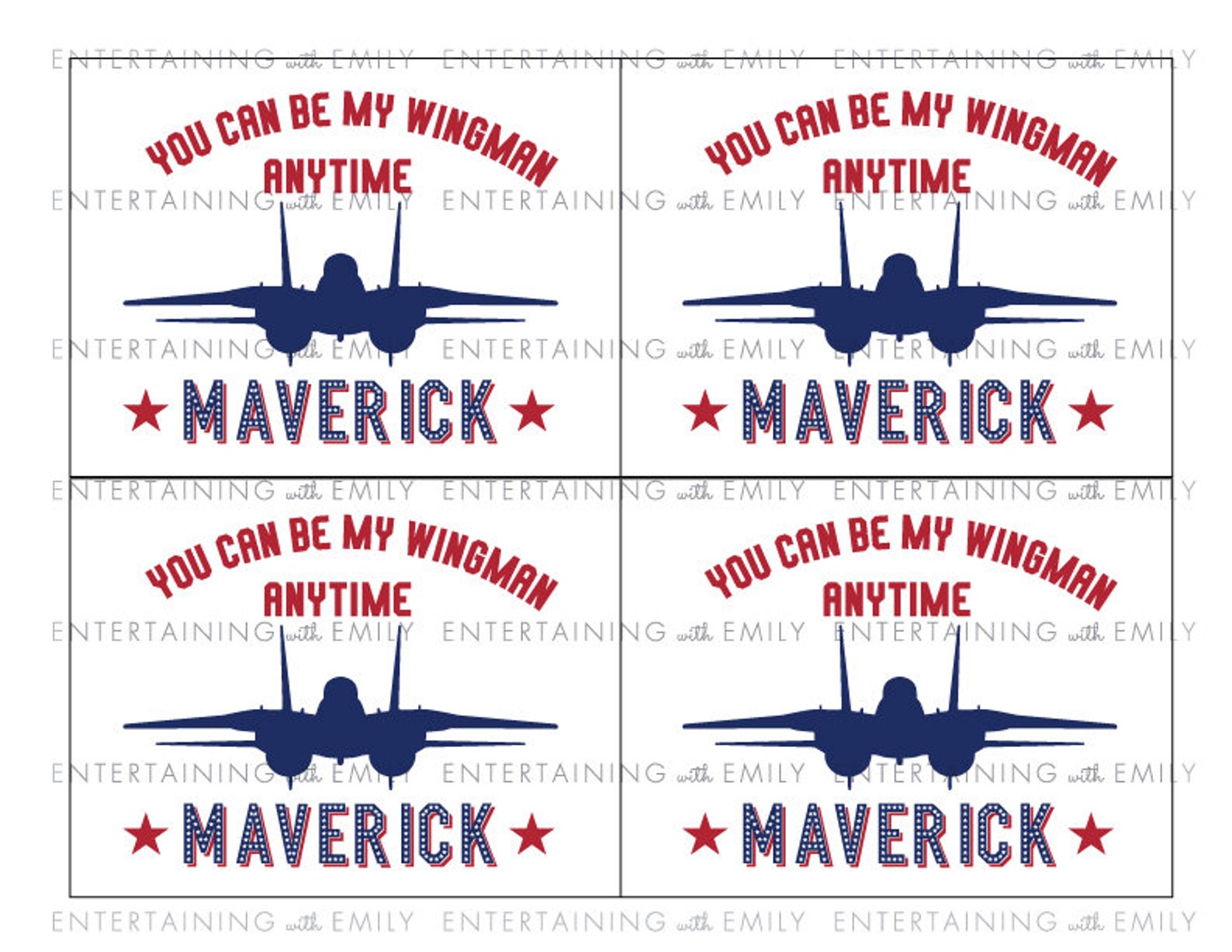 Top Gun Inspired Party Maverick Party Favor T Tags Goody Etsy