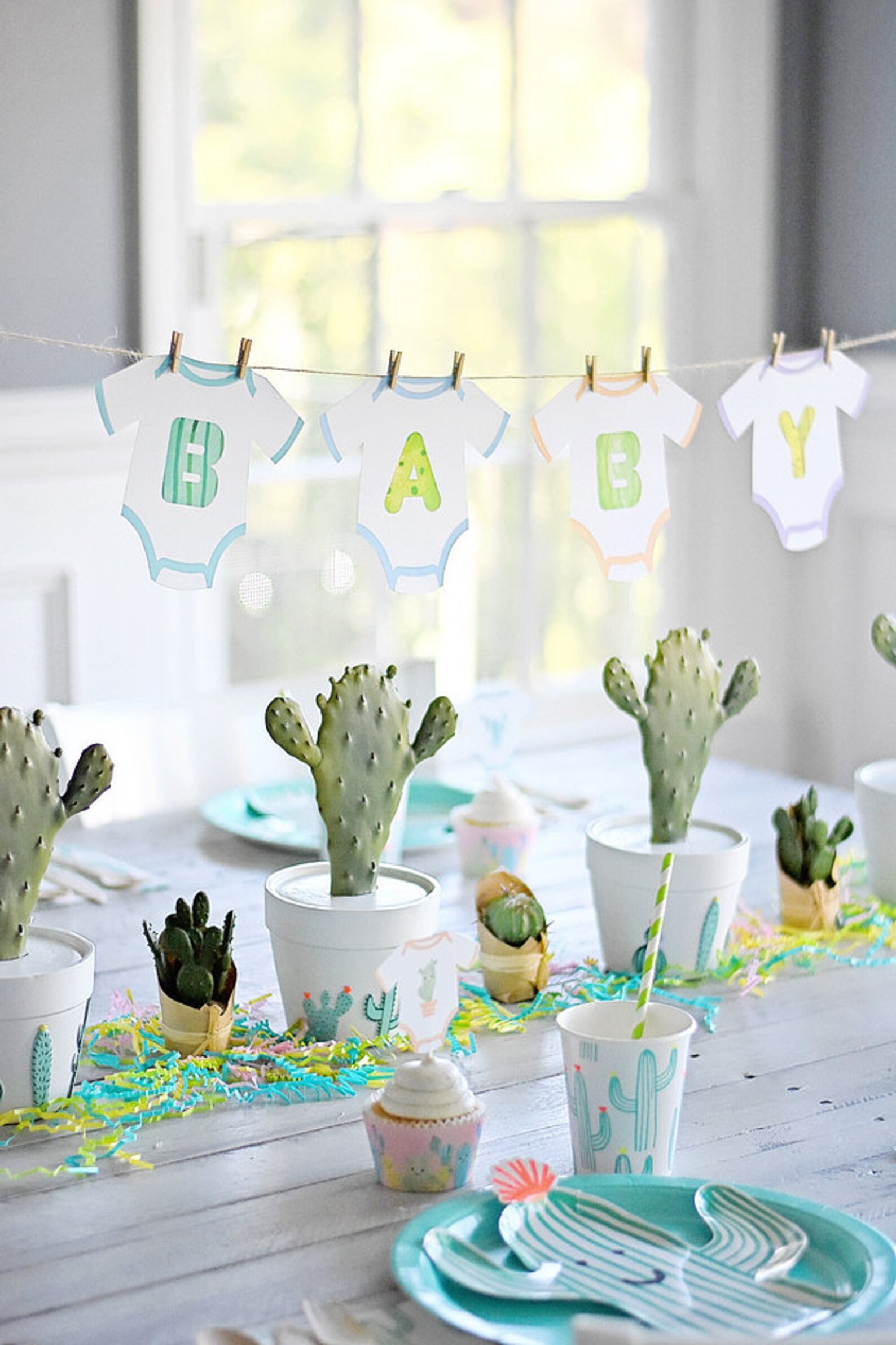 Cactus Baby Shower Printable 5 x 7.5 Treat Bags Etsy