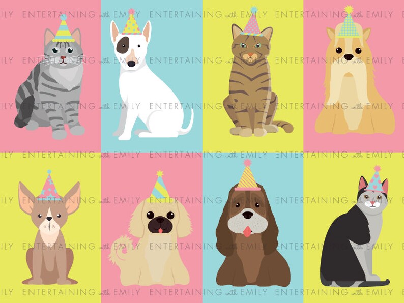 Puppy Kitten Birthday Party 36 x 48 Cake Table image 10