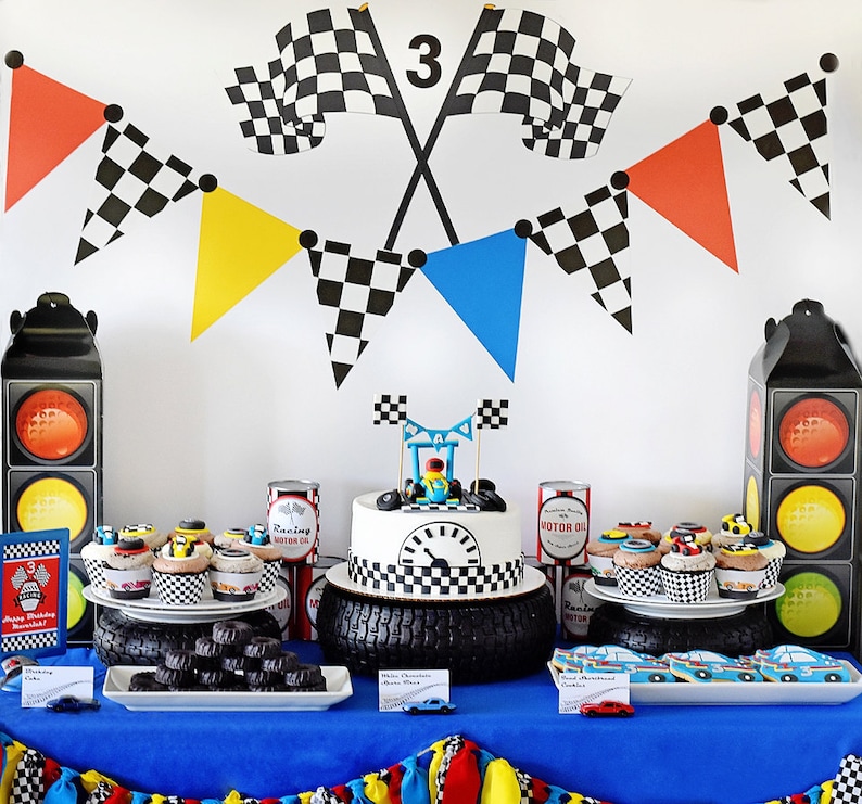 8.5 x 11 Welcome Door Sign Racers Racing Party INSTANT DOWNLOAD PDF Printable Start Your Engines Race Car Party Checkered Flag