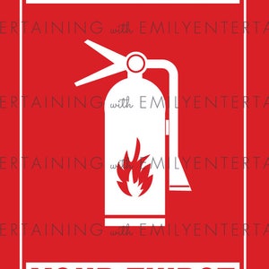 Extinguish Your Thirst, 4x6 Printable PDF Instant Download Sign for drink station, Fire Truck Party, fireman, firefighter birthday, engine image 10