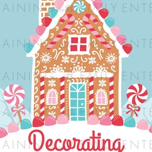 Gingerbread House Decorating Party Decorating Station 4x6 Instant Download Printable PDF Sign, Holiday Kids, Christmas, Winter, Candy, Sweet image 10