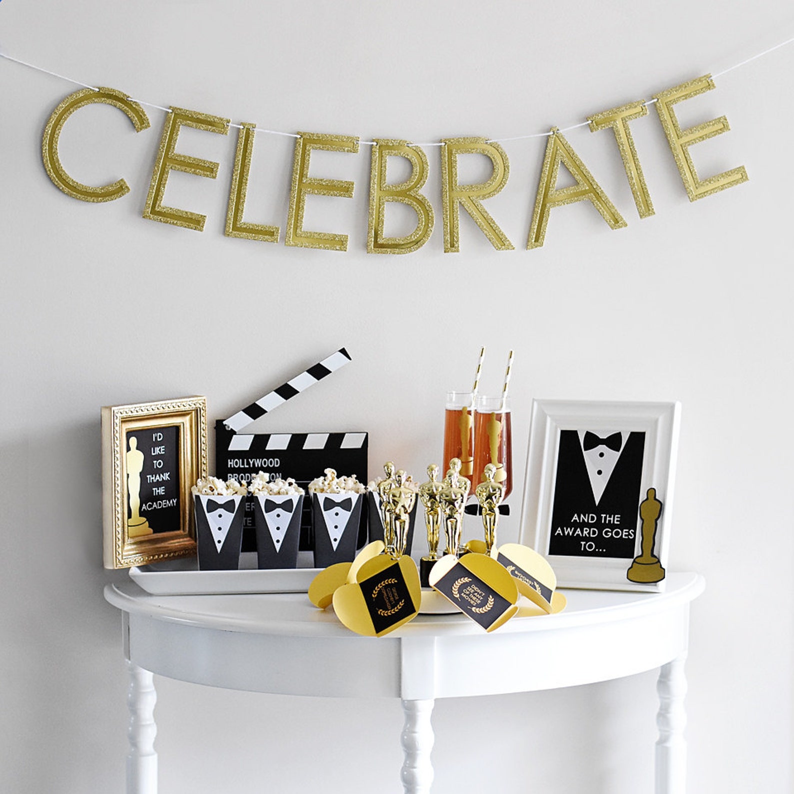 Tuxedo Popcorn Treat Box Instant Download Foldable Printable Etsy