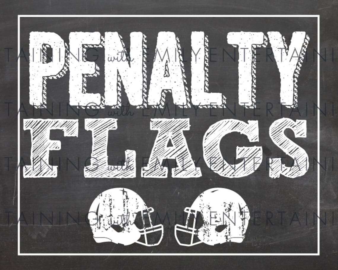 Football Penalty Flags Stickers Instant Download PDF Digital Etsy