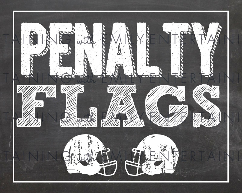 Football Penalty Flags Stickers Instant Download PDF Digital Etsy