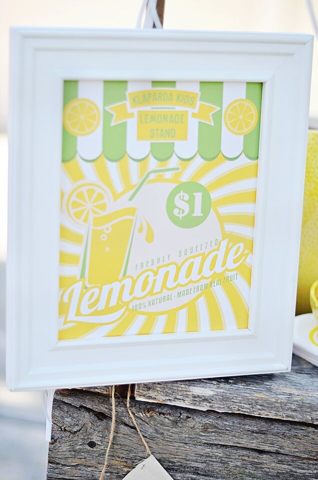 Printable Lemonade Stand Sign 8 X 10 Sign Etsy