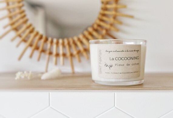 Cotton Flower Scented Soy Candle Natural Handmade Candle Etsy