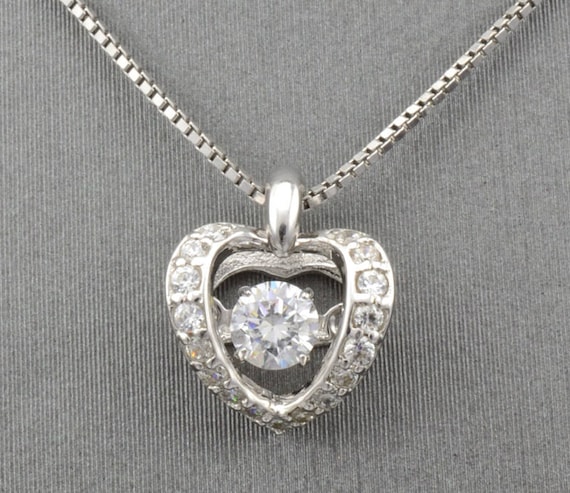 1/10Ct TDW Diamond 10K Rose Gold Dancing Diamond Necklace - Walmart.com